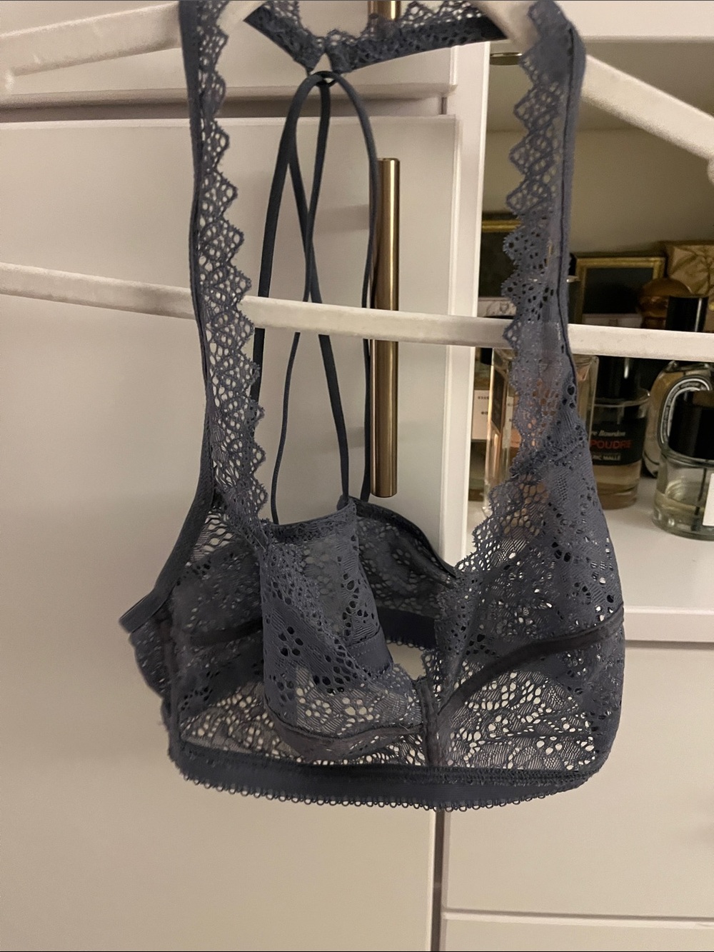 Lace Bralette in Slate Gray - Women Intimates & Sleepwear